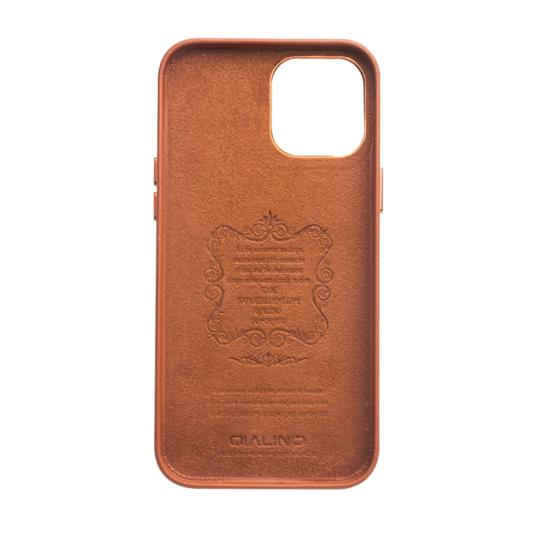 QIALINO Shockproof Cowhide Leather Protective Case, For iPhone 12 mini, For iPhone 12 Pro Max, For iPhone 12 / 12 Pro