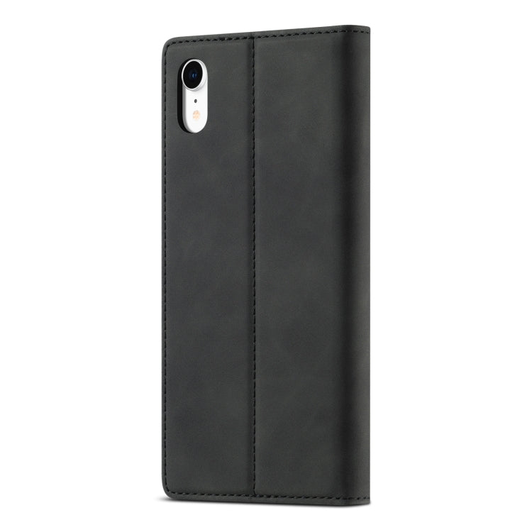 LC.IMEEKE Starke magnetische ultradünne horizontale Flip-stoßfeste matte TPU + PU-Ledertasche mit Halter & Kartenfächern & Brieftasche, Für iPhone XR, Für iPhone XS Max, Für iPhone 6 / 6s, Für iPhone 6 Plus / 6s Plus