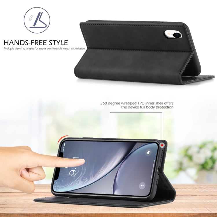 LC.IMEEKE Starke magnetische ultradünne horizontale Flip-stoßfeste matte TPU + PU-Ledertasche mit Halter & Kartenfächern & Brieftasche, Für iPhone XR, Für iPhone XS Max, Für iPhone 6 / 6s, Für iPhone 6 Plus / 6s Plus
