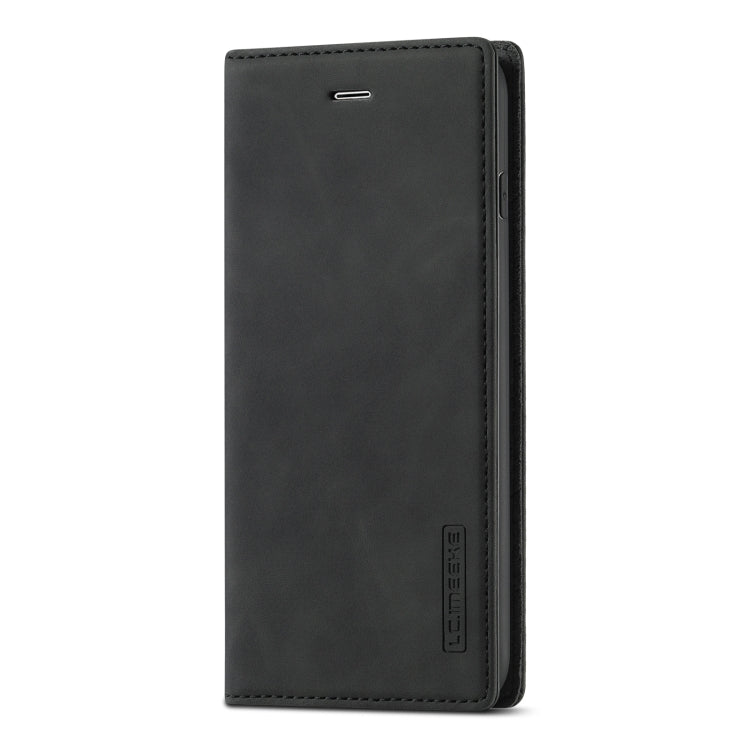 LC.IMEEKE Starke magnetische ultradünne horizontale Flip-stoßfeste matte TPU + PU-Lederhülle mit Halter & Kartenfächern & Geldbörse, für iPhone 8 Plus / 7 Plus, für iPhone 11, für iPhone 11 Pro, für iPhone 11 Pro Max