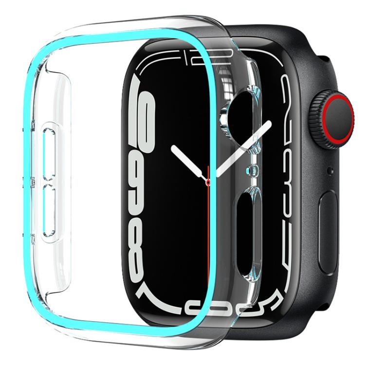 XDfind Transparent Luminous Half Coverage Hollow PC Watch Case, For Apple Watch Series 44mm, For Apple Watch Series 40mm, For Apple Watch Series 11 46mm / 10 46mm, For Apple Watch Series 11 42mm / 10 42mm, For Apple Watch Ultra 3 / 2 / 1 49mm