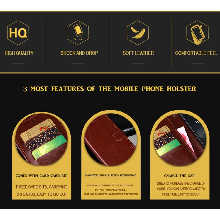 idewei Crazy Horse Texture Horizontal Flip Leather Case with Holder & Card Slots & Wallet, For Samsung Galaxy M51, For Samsung Galaxy S20 FE