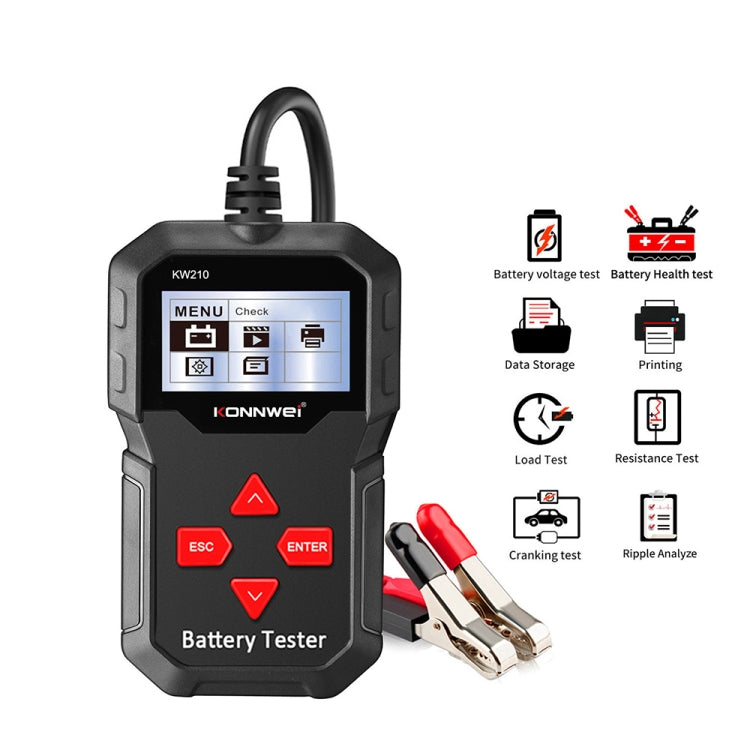KONNWEI KW210 Car Battery Test Battery Capacity Resistance Battery Detector, KW210