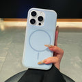 Ice Cream Skin Feel Liquid Silicone Fine Circle Magnetic Phone Case, For iPhone 16 Pro, For iPhone 16
