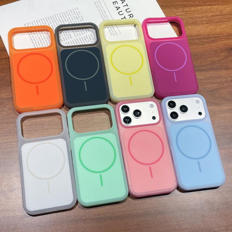 Ice Cream Skin Feel Liquid Silicone Fine Circle Magnetic Phone Case, For iPhone 15 Pro Max, For iPhone 15 Pro
