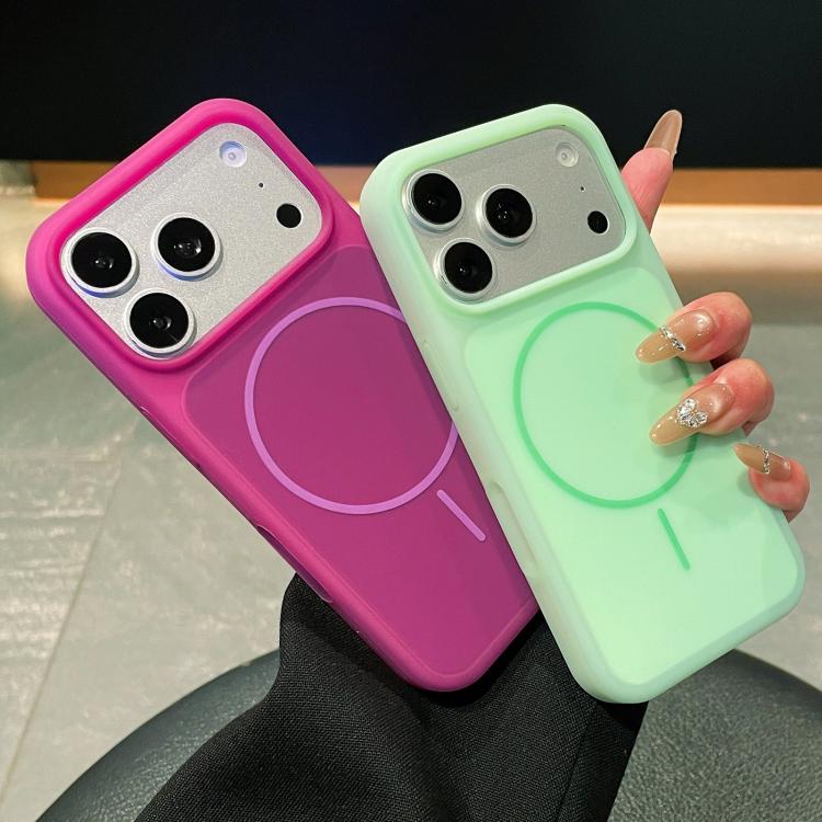 Ice Cream Skin Feel Liquid Silicone Fine Circle Magnetic Phone Case, For iPhone 15, For iPhone 14