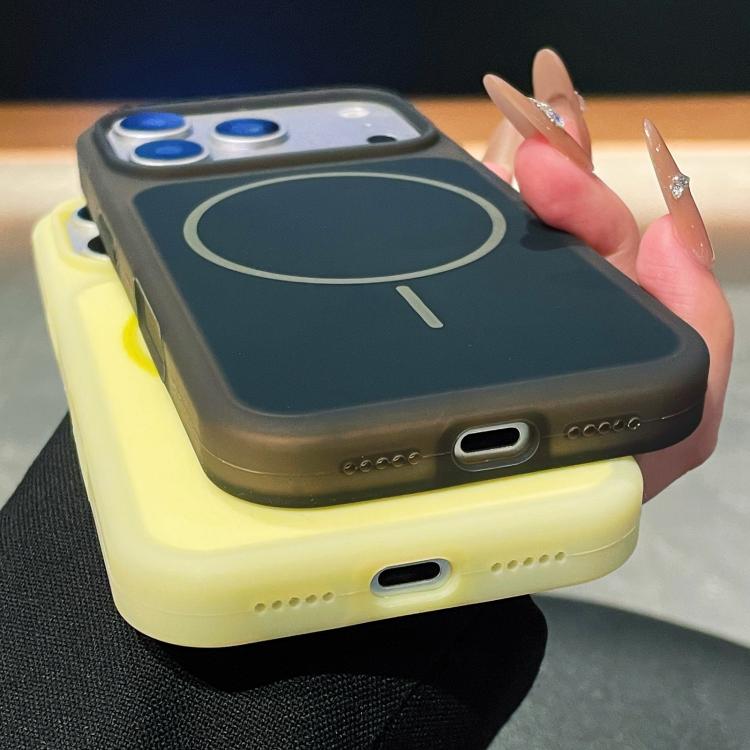 Ice Cream Skin Feel Liquid Silicone Fine Circle Magnetic Phone Case, For iPhone 15, For iPhone 14