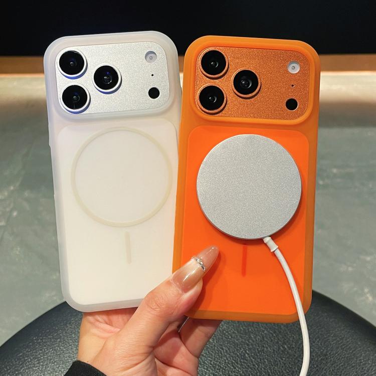 Ice Cream Skin Feel Liquid Silicone Fine Circle Magnetic Phone Case, For iPhone 17, For iPhone 16 Pro Max