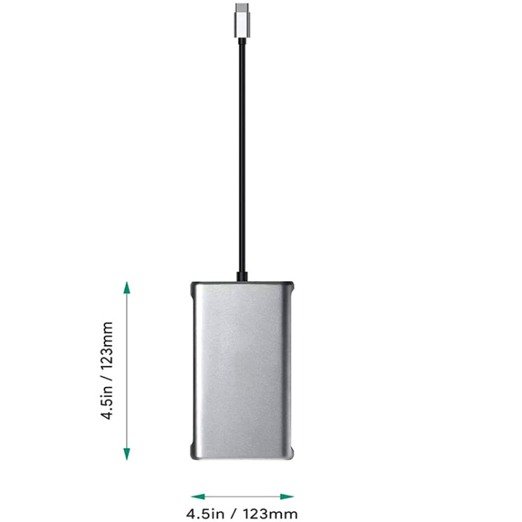 12 in 1 HDMI x2 + USB3.0 + USB2.0 + PD Charging + VGA + RJ45 + 3.5mm Jack + TF/SD x2 Type-C / USB-C HUB Docking Station