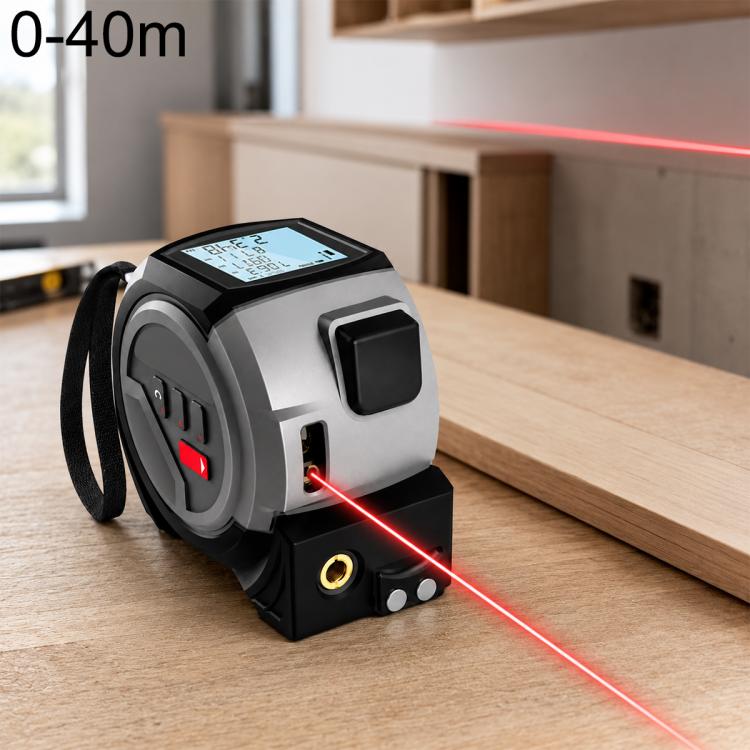 OUXIAOJIANG 3-in-1 hochpräziser Hand-Kreuzlinien-Laser-Entfernungsmesser mit digitalem Maßband, 40 m, 60 m