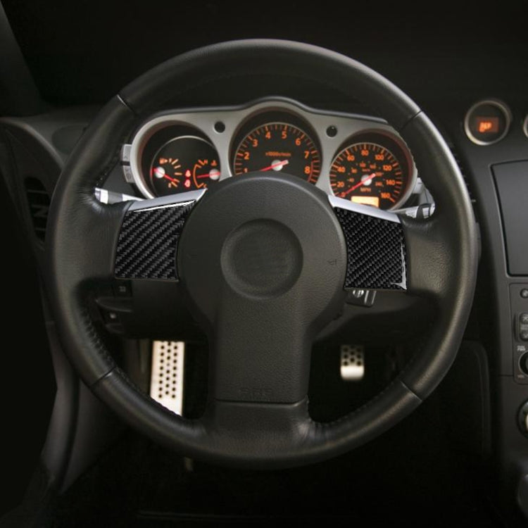 Auto-Lenkrad-Dekoraufkleber aus Carbonfaser für Nissan 350z 2006-2009