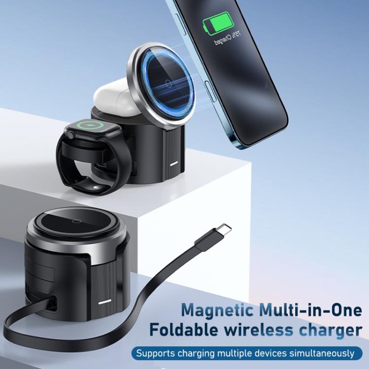 MDX-WQ25 Magnetisches 3-in-1 multifunktionales faltbares kabelloses Ladegerät
