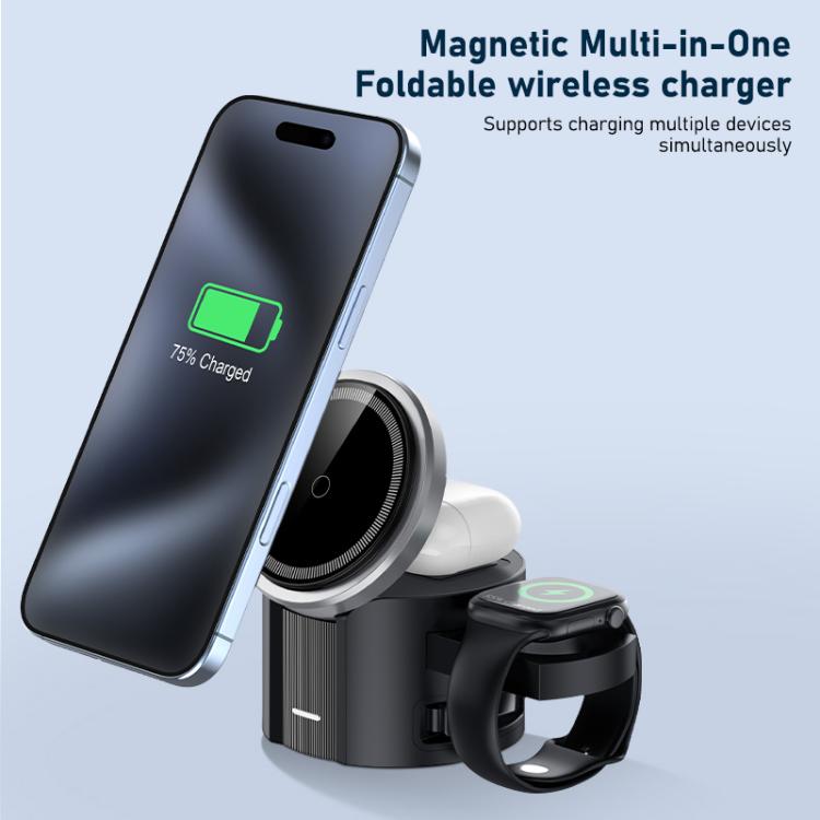 MDX-WQ25 Magnetisches 3-in-1 multifunktionales faltbares kabelloses Ladegerät