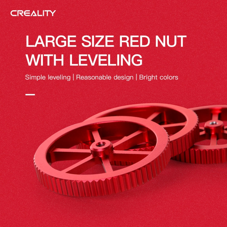 Creality Metall Rote Hand Nivellierschraube für Ender-3 / Ender-3 Pro / Ender-3 V2 / CR-10 Pro V2 3D-Drucker