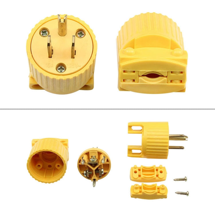 5-15P 125V Detachable Plug Adapter 15A Tripolar Power Adapter, US Plug