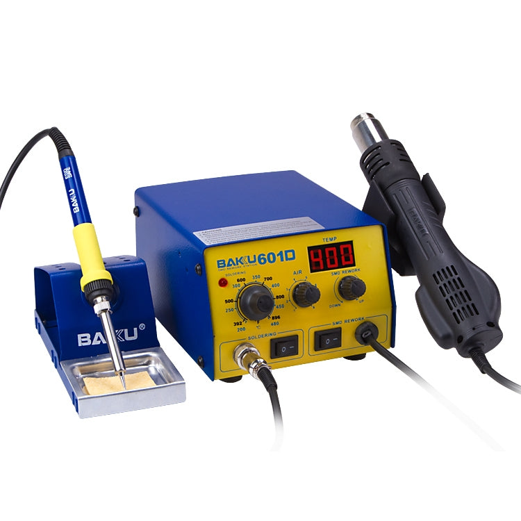 BAKU BK-601D AC 110V LED Display 2 in 1 Hot Air Gun Soldering Iron Soldering Station, BK-601D AC 110V