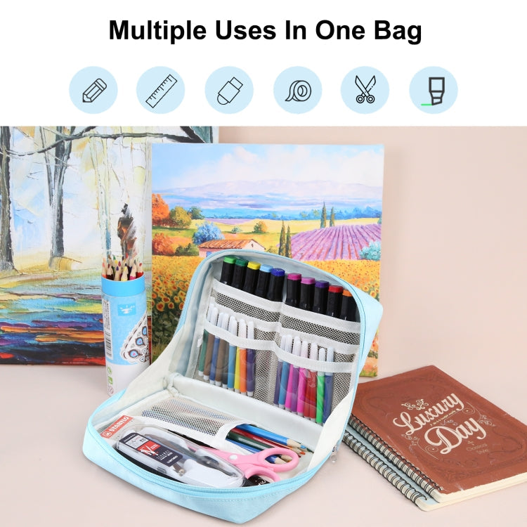 Large Pencil Case Cosmetic Organizer Bag Anti-Dust Storage Pouch