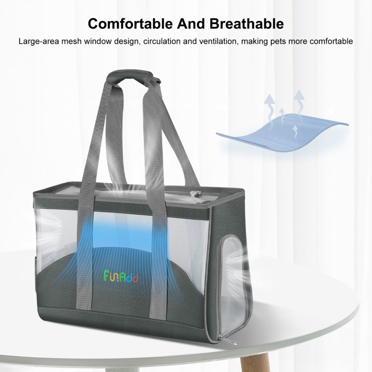 FUNADD Tragbare atmungsaktive Haustiertasche, Outdoor-Schultertasche, atmungsaktive Haustiertasche