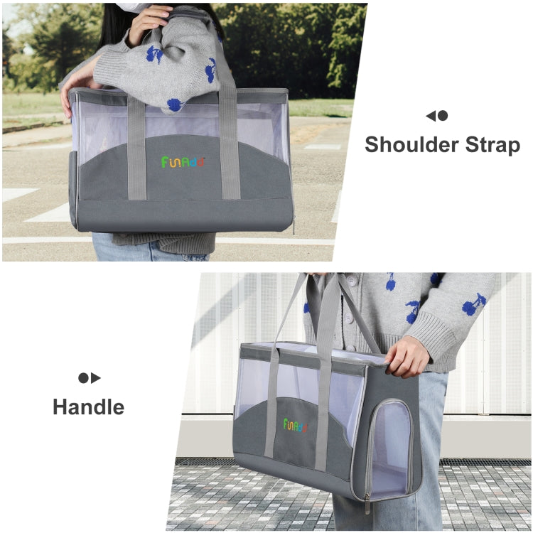 FUNADD Tragbare atmungsaktive Haustiertasche, Outdoor-Schultertasche, atmungsaktive Haustiertasche