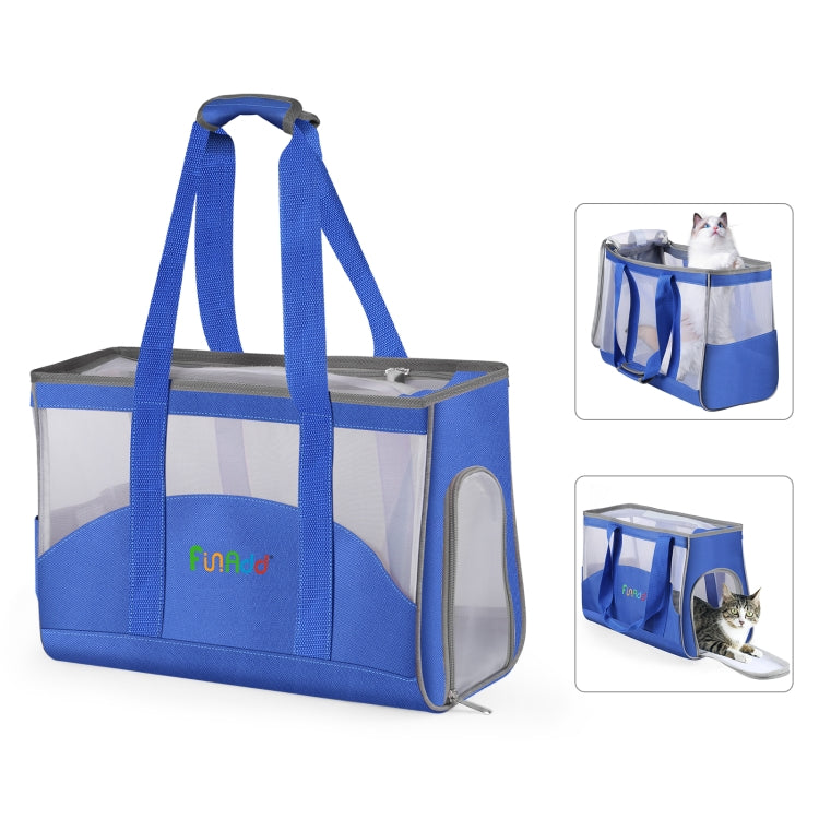 FUNADD Breathable Pet Carrier Bag Portable Outdoor Shoulder Tote for Cats & Dogs