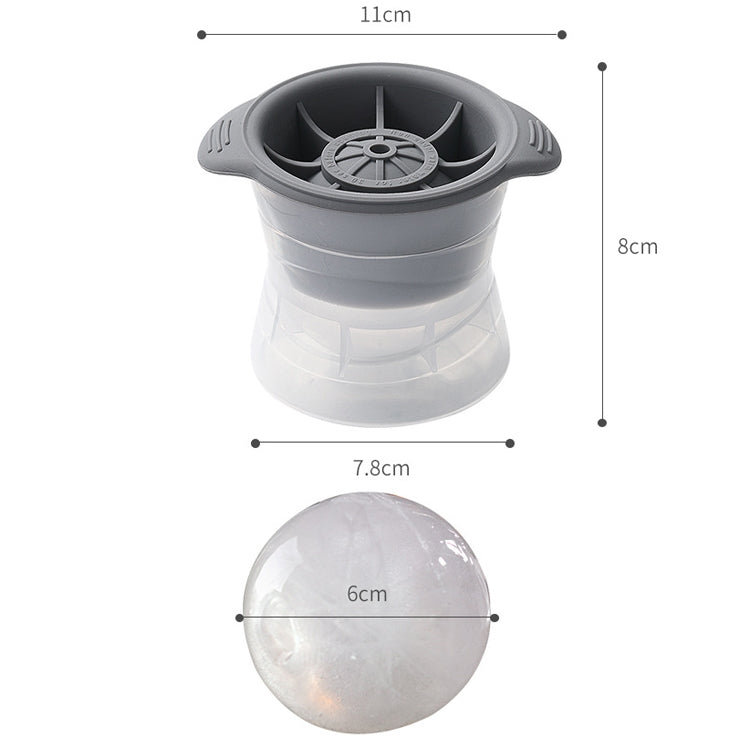 Home Spherical Ice Lattice Whisky Wine Ice Cube Maker Silicone Trays Mold with Cover