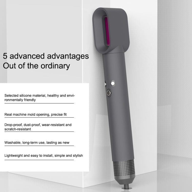 For Dyson Airwrap Hair Modeling Dryer Shockproof Silicone Case (Silver)