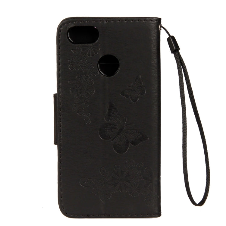 For Huawei  P9 Lite Mini Vintage Embossed Floral Butterfly Pattern Horizontal Flip Leather Case with Card Slot & Holder & Wallet & Lanyard , For P9 Lite Mini