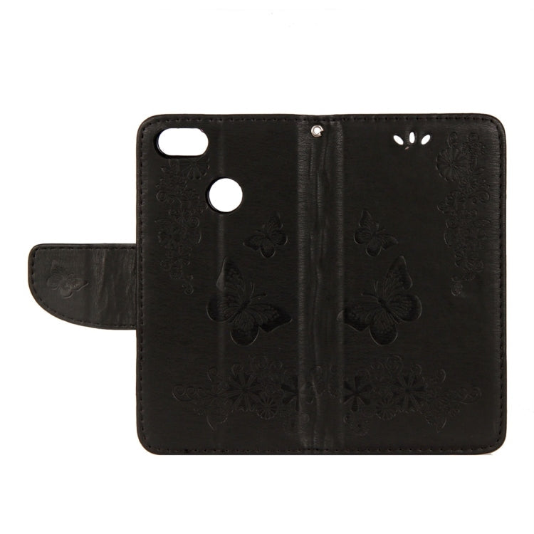 For Huawei  P9 Lite Mini Vintage Embossed Floral Butterfly Pattern Horizontal Flip Leather Case with Card Slot & Holder & Wallet & Lanyard , For P9 Lite Mini