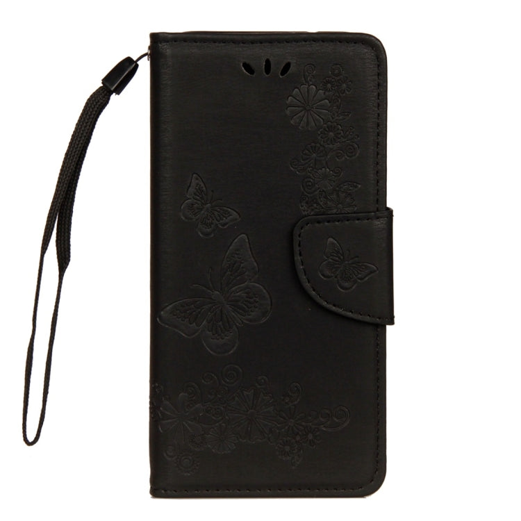For Huawei  P20 Lite Vintage Embossed Floral Butterfly Pattern Horizontal Flip Leather Case with Card Slot & Holder & Wallet & Lanyard , For P20 Lite