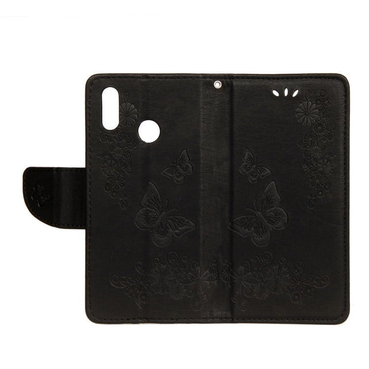 For Huawei  P20 Lite Vintage Embossed Floral Butterfly Pattern Horizontal Flip Leather Case with Card Slot & Holder & Wallet & Lanyard , For P20 Lite