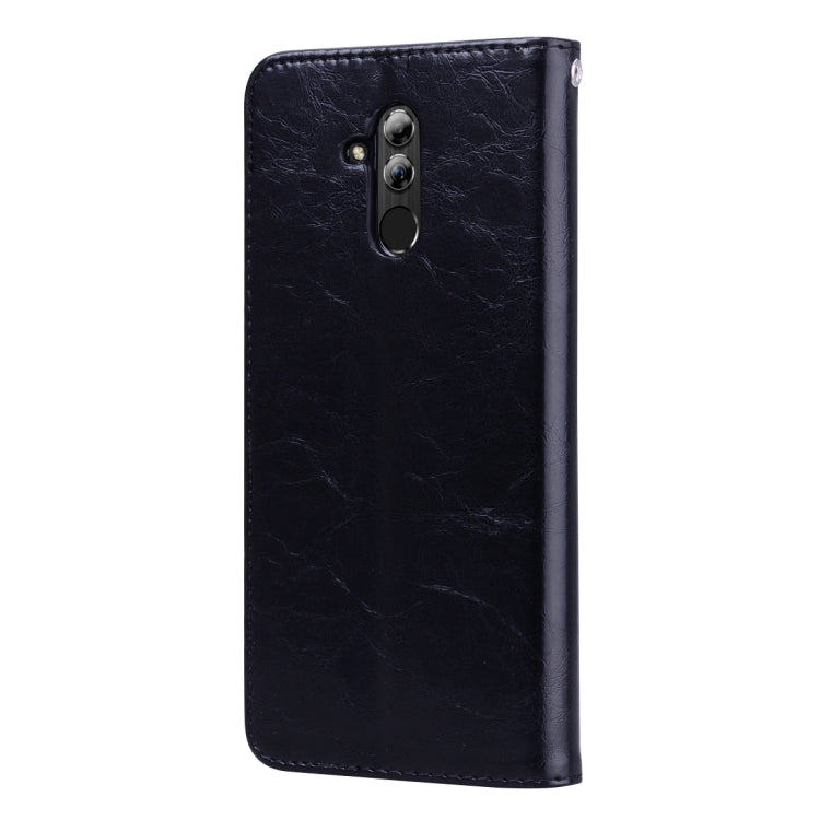 Lite Wallet Case Leather Flip Cover Oil Wax Texture with Card Slots Stand Business Style Phone Case Protective Holder