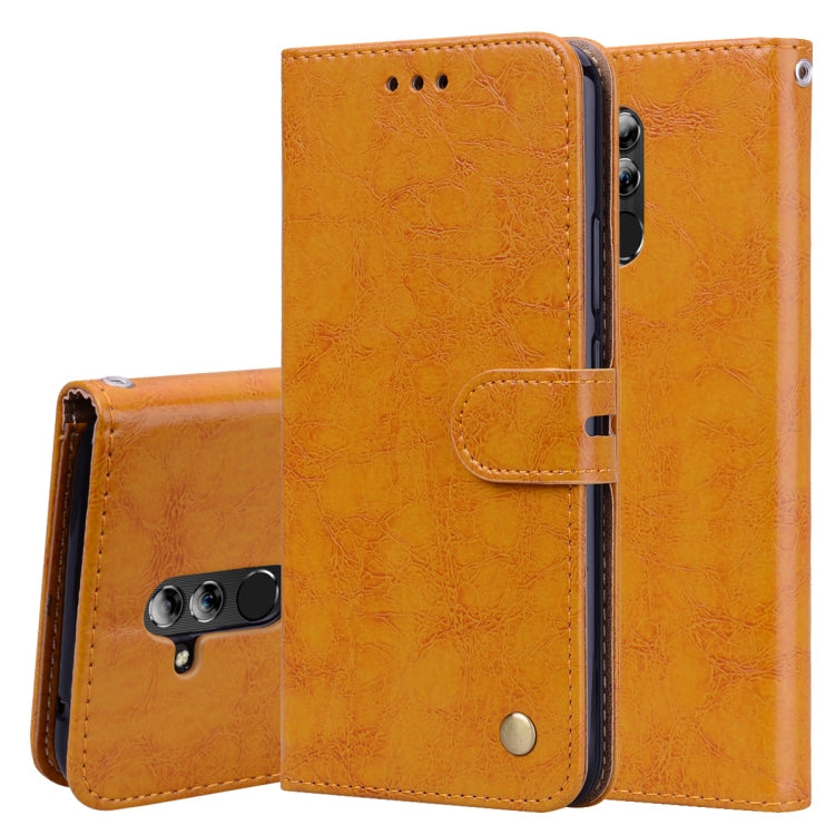 Lite Wallet Case Leather Flip Cover Oil Wax Texture with Card Slots Stand Business Style Phone Case Protective Holder