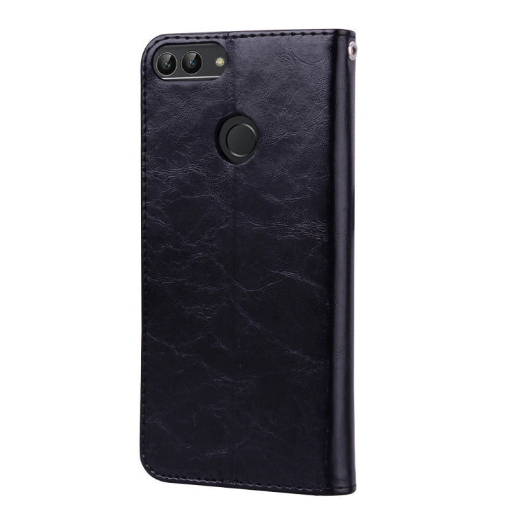 Business Style Oil Wax Texture Horizontal Flip Leather Case for Huawei P Smart / Enjoy 7S, with Holder & Card Slots & Wallet, For Huawei P Smart / Enjoy 7S, For Huawei Enjoy 7S