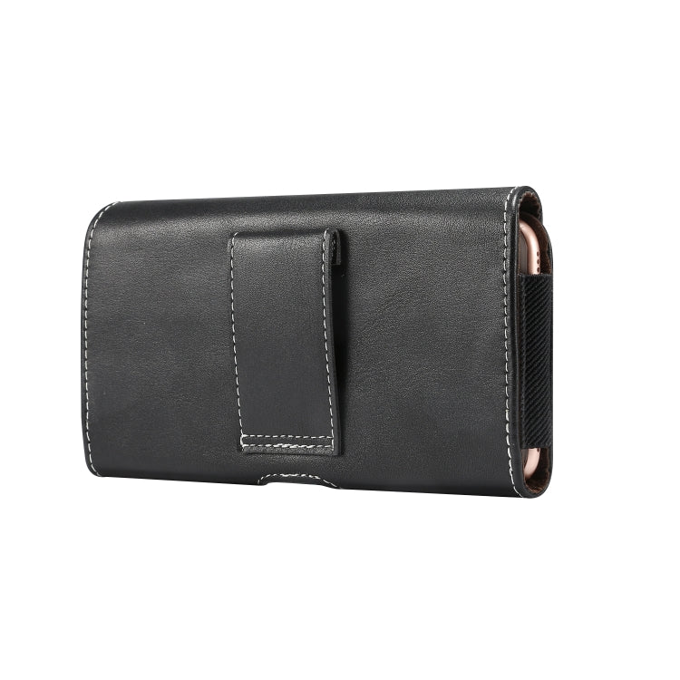 Men Lambskin Waist Phone Bag Leather Belt Pouch Universal Mobile Case for 6.9 Inch Smartphones Multi-Functional Holster with Card Slot