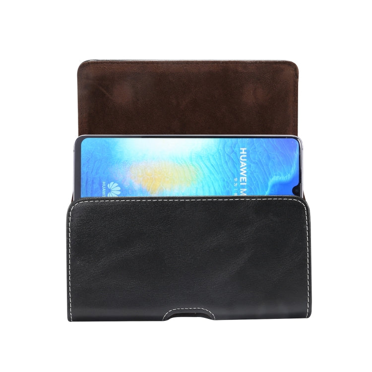 Men Lambskin Waist Phone Bag Leather Belt Pouch Universal Mobile Case for 6.9 Inch Smartphones Multi-Functional Holster with Card Slot