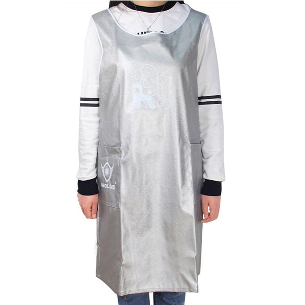 Sleeveless Pet Apron Beauty Gown Pet Grooming Beautician Smock Waterproof Clothing Pet Store Aprons,M, Length: 93cm, Size:M Color:Silver