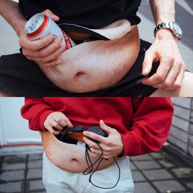 Creative Funny Anti-harassment Artificial Belly Shape Outdoor Bags, Multifunctional Portable Unisex Sports Belly Waist Bag, HC0879A, HC0879B, HC0879C, HC0879D, HC0879E, HC0879F