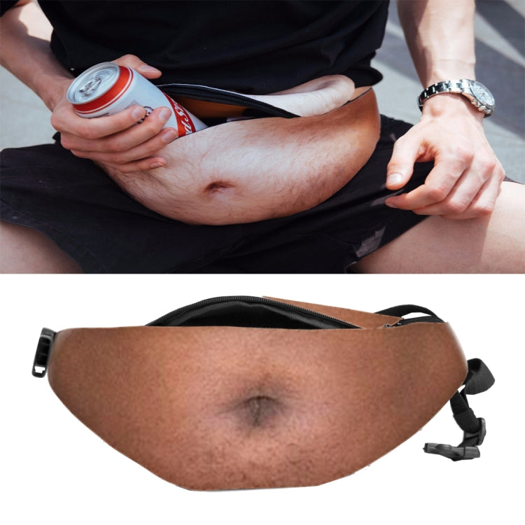 Creative Funny Anti-harassment Artificial Belly Shape Outdoor Bags, Multifunctional Portable Unisex Sports Belly Waist Bag, HC0879A, HC0879B, HC0879C, HC0879D, HC0879E, HC0879F