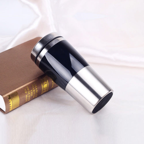 430ml  Double Insulated Stainless Steel Mug In-Car Using Business Water Bottle(Black)
