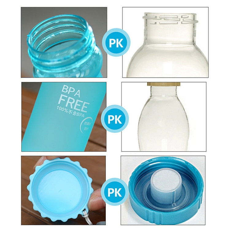 550ml Frost Leak-proof Plastic Portable Soda Bottle Sealed Simple Student Handy Beverage Bottle, 550ml