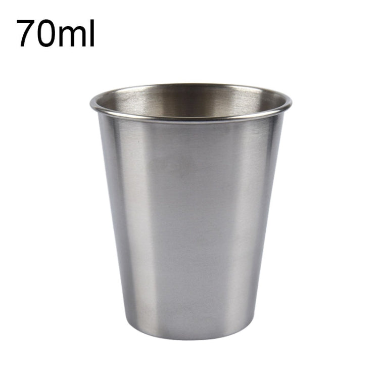 70ml Single Wall Electropolished Stainless Steel Brief Wine Cup(Silver), 70ml