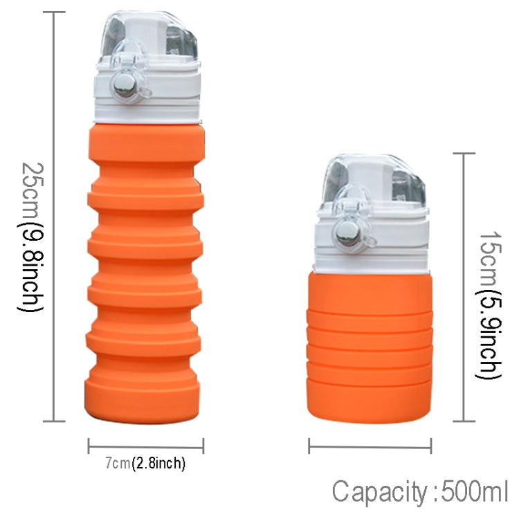 500mL Outdoor Travel Silicone Foldable Kettle Telescopic Cup Sports Drinking Bottle