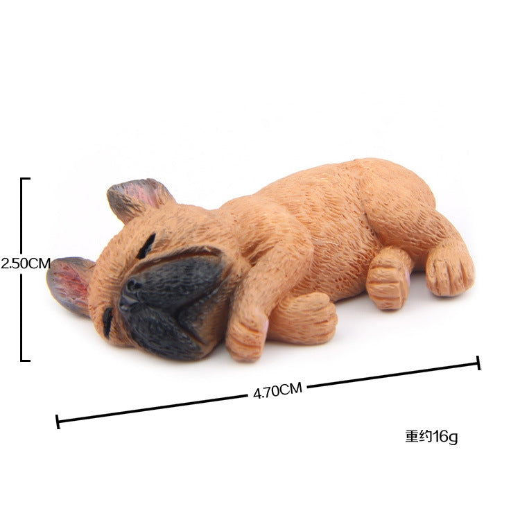 Hausdekoration, niedliche, schlafende Französische Bulldogge, 3D-Kühlschrankaufkleber, nicht magnetisch