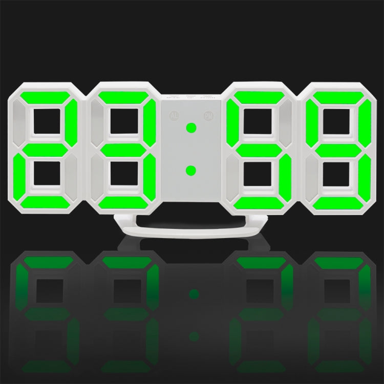 Multi-Function Large 3D LED Digital Wall Alarm Clock with Snooze Function, 12/24 Hours Display for Home, Kitchen, Office, DC 5V, CE Certificated, White Body Green Characters, White Body Blue Characters, White Body Red Characters                        ...