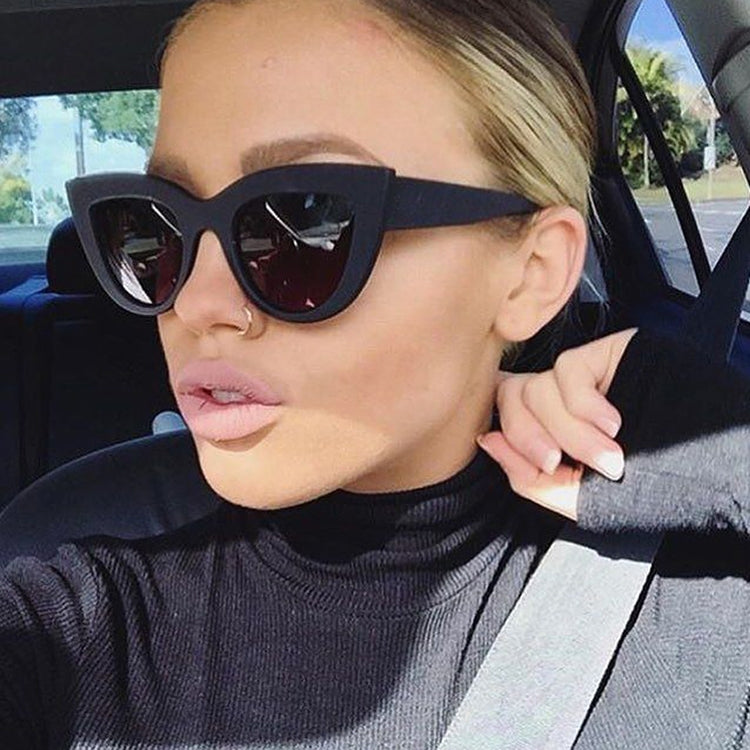 Cat Eye Mirrored Metal Frame UV400 Sunglasses for Women, HC2055A, HC2055B, HC2055C, HC2055D, HC2055E, HC2055F, HC2055G, HC2055H, HC2055J, HC2055K