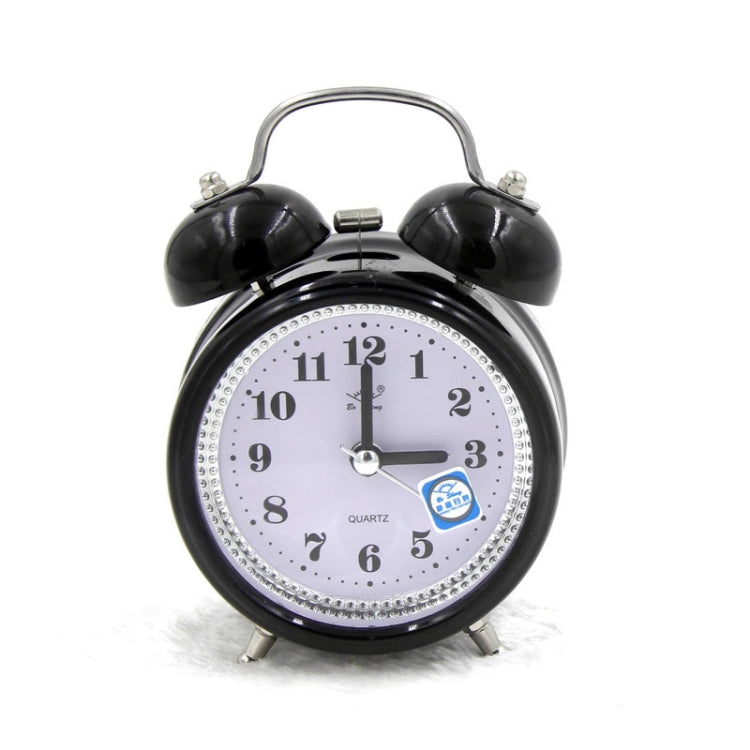 Moderner, lautloser Metall-Wecker mit Nachtlicht, Größe: 12*8,5 cm