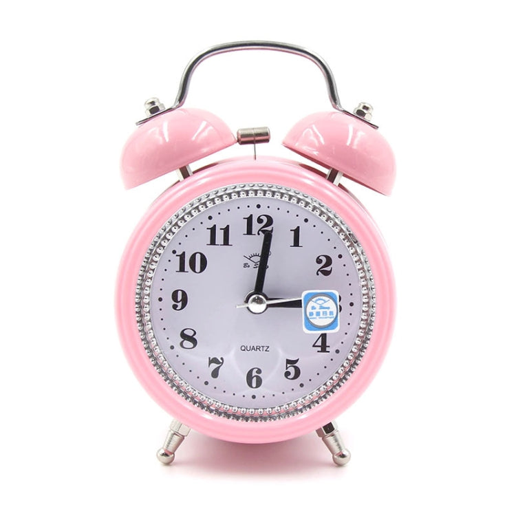 Moderner, lautloser Metall-Wecker mit Nachtlicht, Größe: 12*8,5 cm