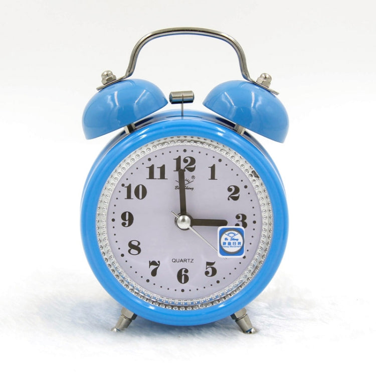 Moderner, lautloser Metall-Wecker mit Nachtlicht, Größe: 12*8,5 cm