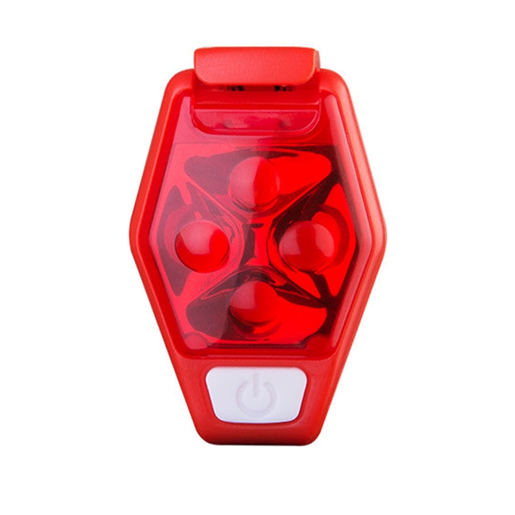 Multifunctional Outdoor Bicycling Running Warning Light Bicycle Taillight LED Back Clip Light, LED Back Clip Light(Red)