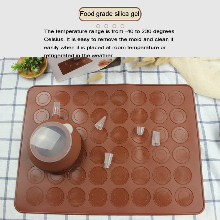 Kitchen Roast Large Size Silicone Pad + Framed Pot + Color Box Baking Macaron Mold Suit, Macaron Mold Suit